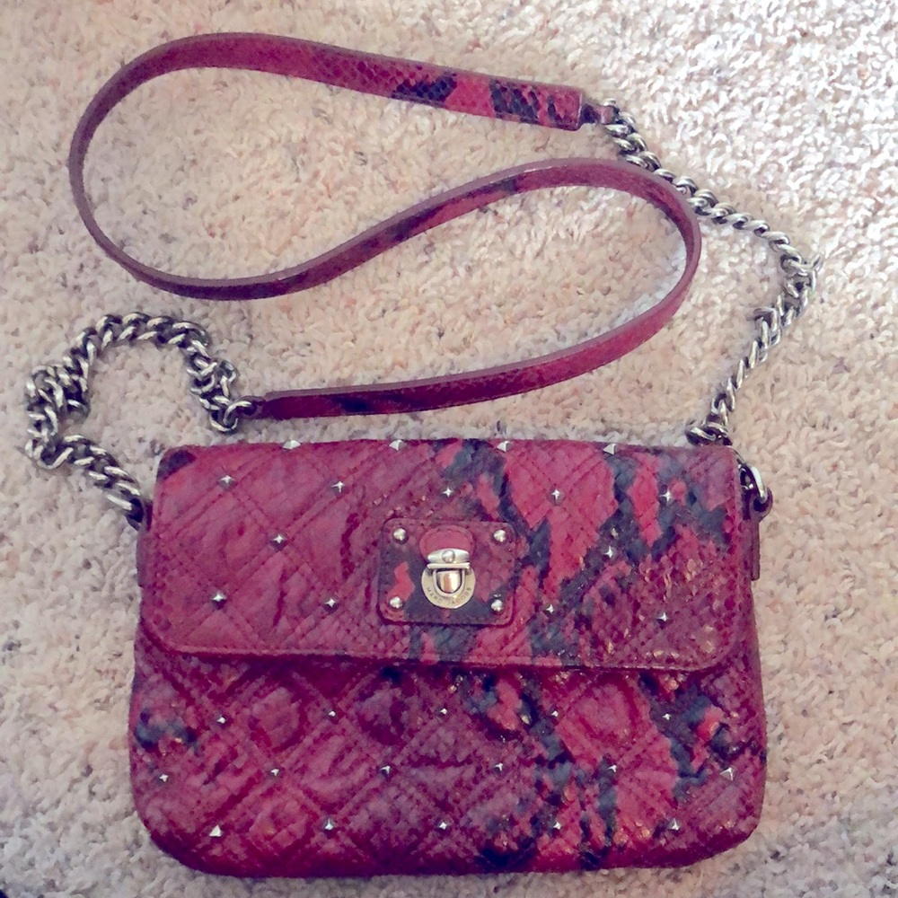 Marc Jacobs Made in Italy Quilted Leather Python The Single Stardust Stud Bag